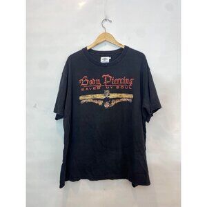 Selah Clothing Company Piercing Tee T Shirt XXL Black Cropped Boxy Vintage Fit